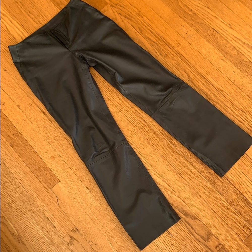 Banana Republic Black Leather Pants